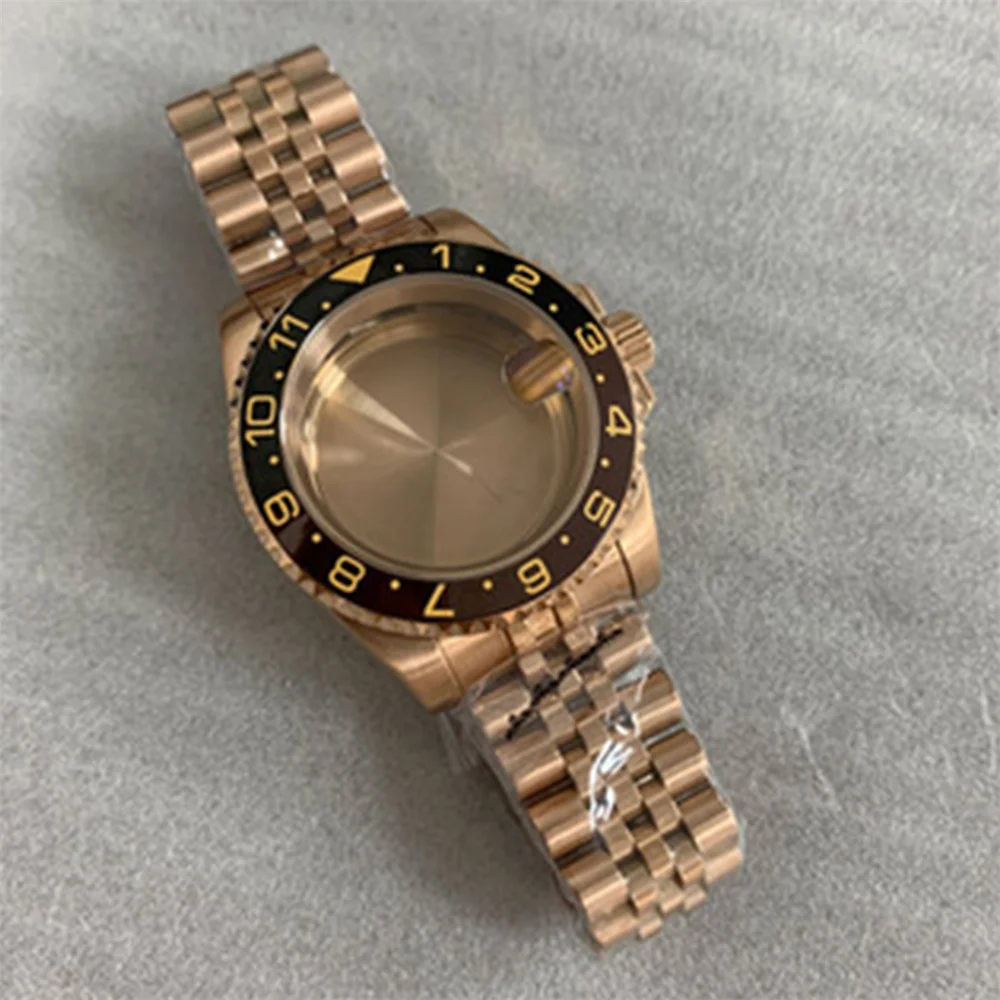 40mm Steel SUB Case Jubilee Strap Sealed Bottom Sapphire Glass for NH35/NH36 Movement Modify PVD Rose Shell
40mm Steel SUB Case Jubilee Strap Sealed Bottom Sapphire Glass for NH35/NH36 Movement Modify PVD Rose Shell