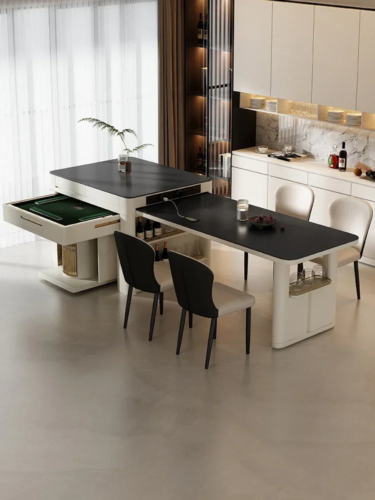 Island table telescopic dining table mahjong machine table integrated modern and simple pure black rock board
Island table telescopic dining table mahjong machine table integrated modern and simple pure black rock board