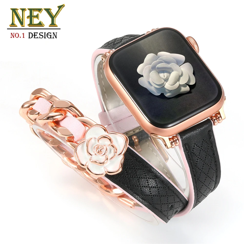 Double tour strap for Apple Watch Band 44mm 45mm 40mm-41mm women Luxury Genuine Leather Bracelet series 8 7 SE 6 5 4 Ultra 49mm
Double tour strap for Apple Watch Band 44mm 45mm 40mm-41mm women Luxury Genuine Leather Bracelet series 8 7 SE 6 5 4 Ultra 49mm