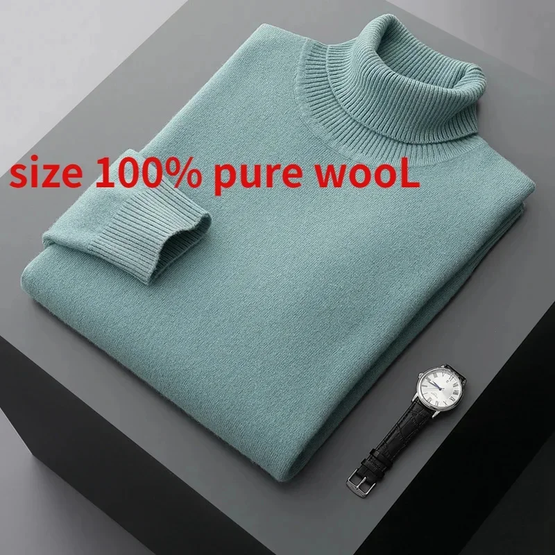 Winter New Men's Arrival Autumn and Cardigan 100% Pure Wool High Lapel Pullover Sweater Casual Solid Color Knitting Size S-3XL
Winter New Men's Arrival Autumn and Cardigan 100% Pure Wool High Lapel Pullover Sweater Casual Solid Color Knitting Size S-3XL