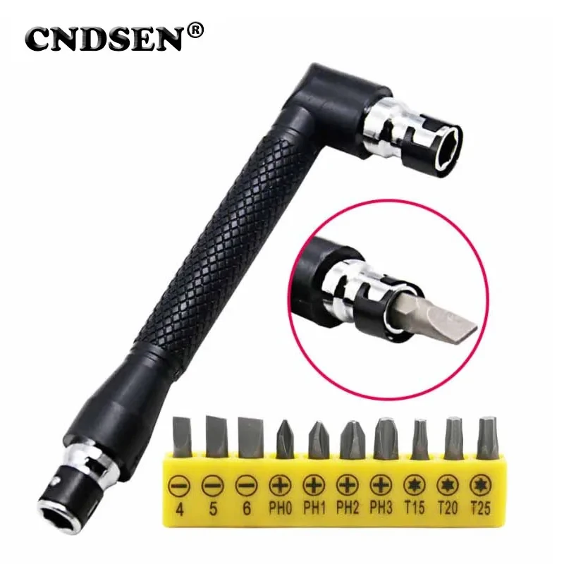 

1/4" 6.35mm Dual Head L-shaped Mini Socket Wrench Multifunction Triangle Screwdriver Inner Cross Key Screwdriver Bit Drill Set