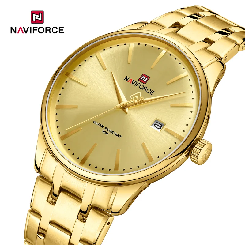 

NAVIFORCE Luxury Business Men Watch Water Resistant Sport Quartz Wristwatches Stainless Steel Date Male Clock Relogio Masculino