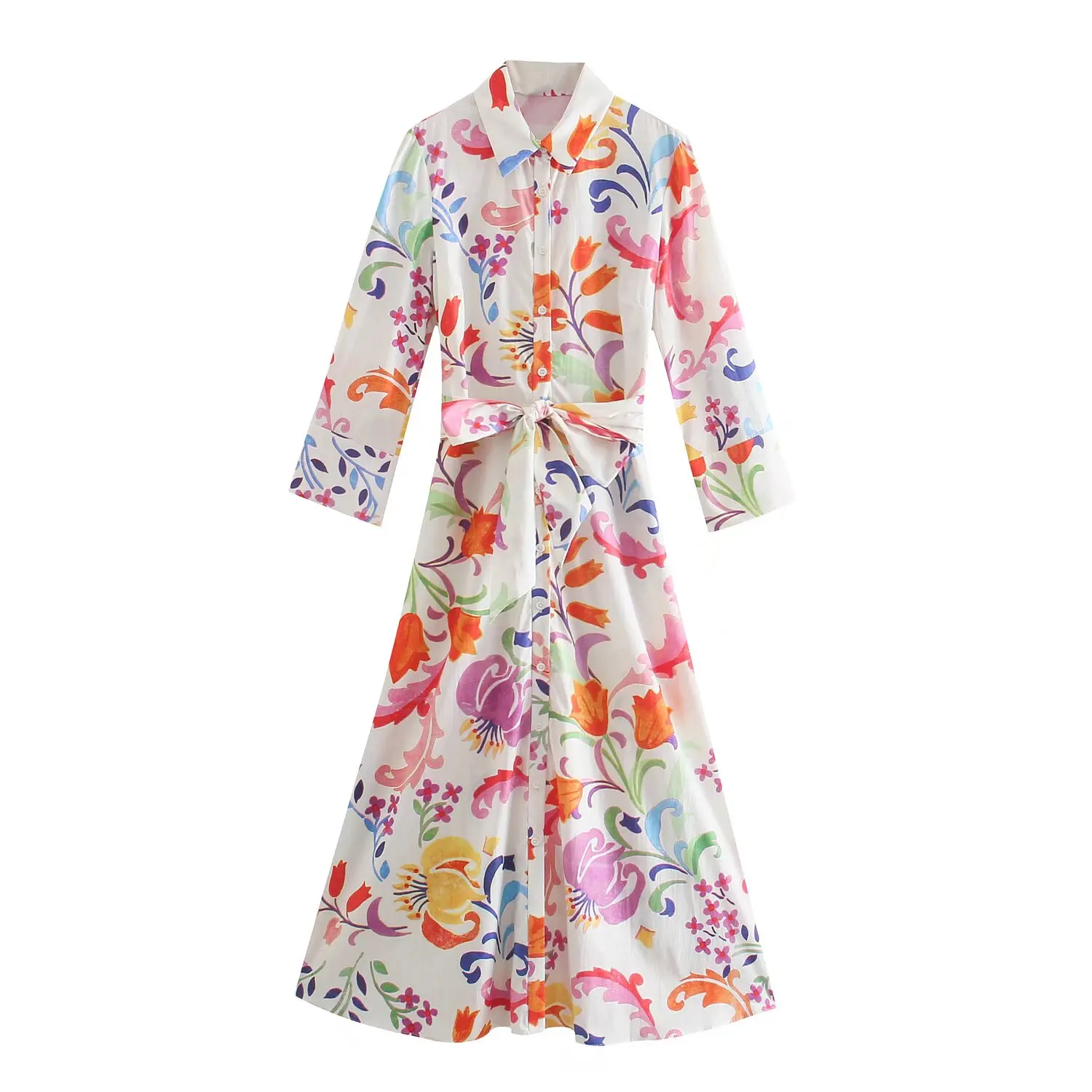 Women's Fashion Versatile Fashion Casual European and American Style Printed Midi Dress
Women's Fashion Versatile Fashion Casual European and American Style Printed Midi Dress