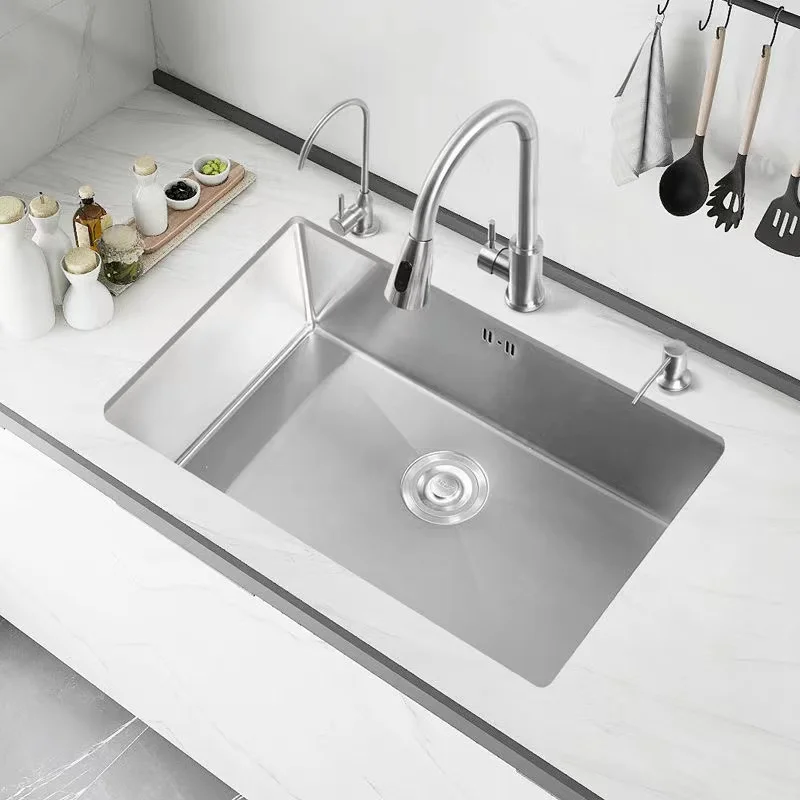 

304 Stainless Steel Kitchen Sink Multiple Size Single Bowl Undermount Basin For Kitchen Fixture Improvement With Drainage