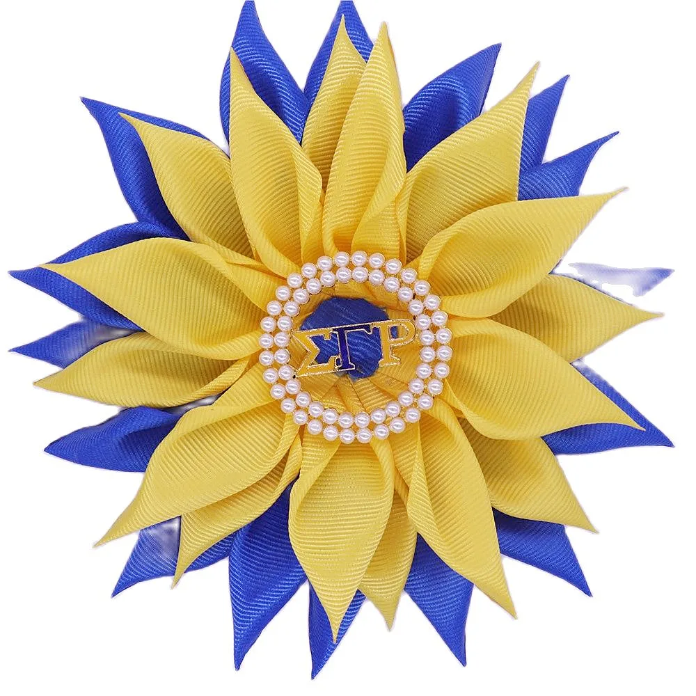 

Праздничная одежда, подарки, школьный клуб, однотонная желтая синяя лента, корсаж, греческая Роза Sigma Gamma Rho Pin