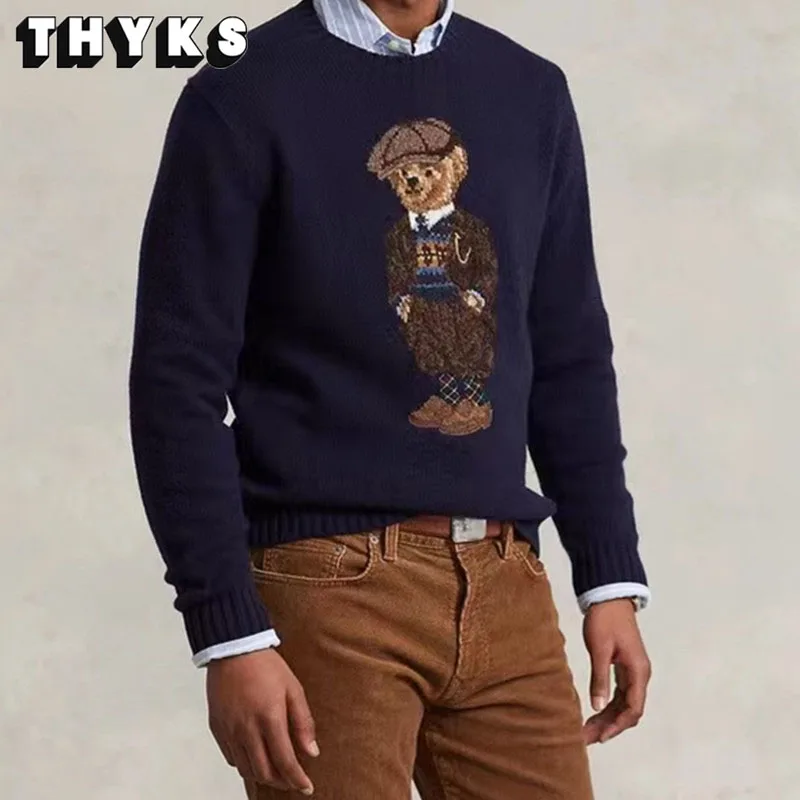 Women's RL Style Bear Embroidery Sweater Round Neck Casual Fashion Cotton Autumn and Winter Unisex High-quality Knitted Pullover
Women's RL Style Bear Embroidery Sweater Round Neck Casual Fashion Cotton Autumn and Winter Unisex High-quality Knitted Pullover