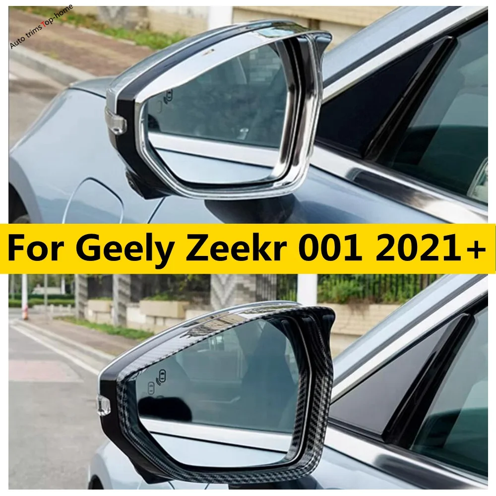 

Rearview Mirror Block Rain Eyebrow Cover Trim Accessories Exterior Decor Car Styling Sticker Fit For Geely Zeekr 001 2021 - 2023