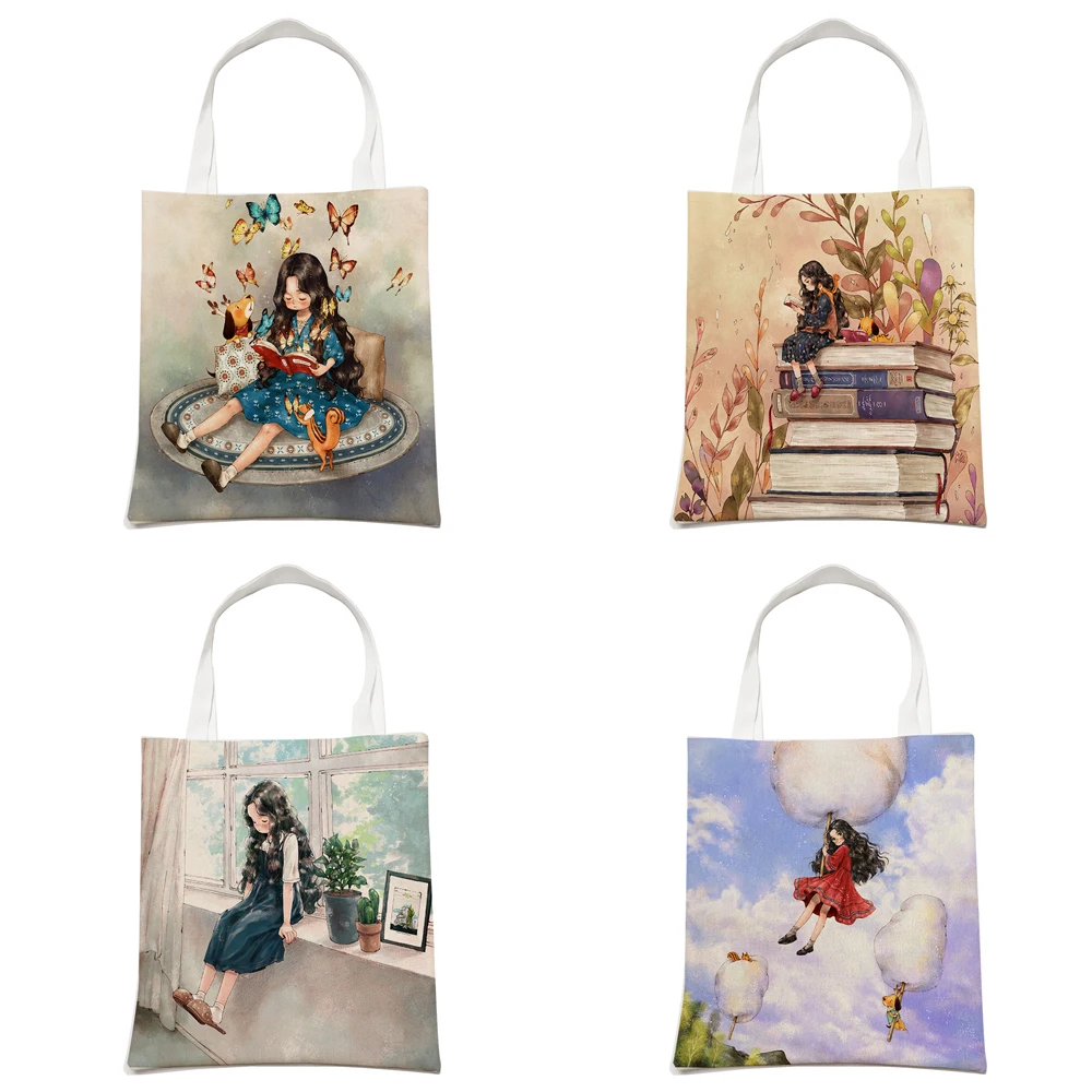 Cute Cartoon Girl Fashion Shopping Shoulder Bag 7 Sabf7207247c245698e31421ea2fc1d9cA