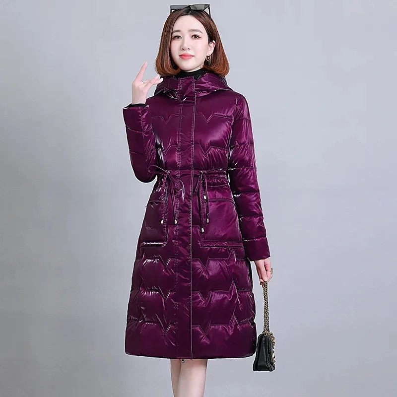 

2023 Winter New Fashion Long Hooded Jacket Women Parkas Loose Down Cotton Coat Female Warm Thicken Puffer Parka Overcoat Ladies