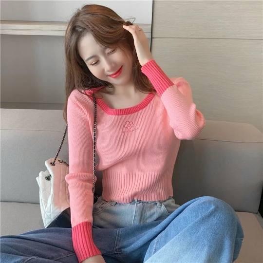 Pink Korea Girl Office Lady Pullover Girl Woman Women Sweater O Neck Knit Tops Tight Women's Sweaters Top Coat Cloth Suétere
Pink Korea Girl Office Lady Pullover Girl Woman Women Sweater O Neck Knit Tops Tight Women's Sweaters Top Coat Cloth Suétere