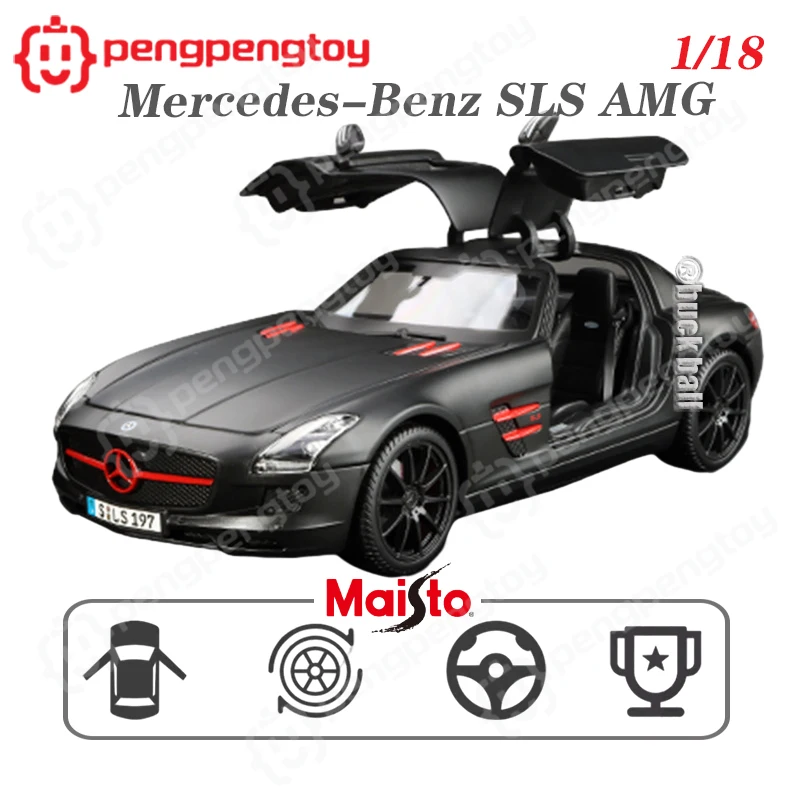 Maisto 1/18 Mercedes-Benz SLS AMG Vehicle Mercedes-Benz Model Car Zinc Alloy Car Collection Model Die-cast Model Cars Kid Gift
Maisto 1/18 Mercedes-Benz SLS AMG Vehicle Mercedes-Benz Model Car Zinc Alloy Car Collection Model Die-cast Model Cars Kid Gift