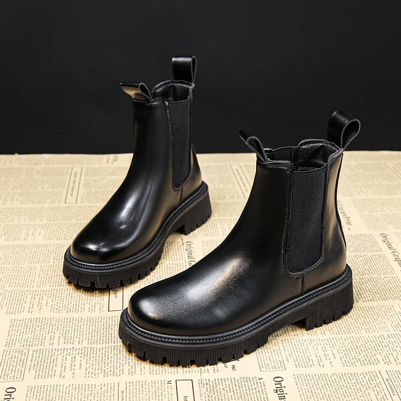 CRLAYDK 2024 Women's Fashion Ankle Boots Black Chelsea Combat Chunky Heel Booties Lace Up Leather Motocycle Waterproof Shoes
CRLAYDK 2024 Women's Fashion Ankle Boots Black Chelsea Combat Chunky Heel Booties Lace Up Leather Motocycle Waterproof Shoes