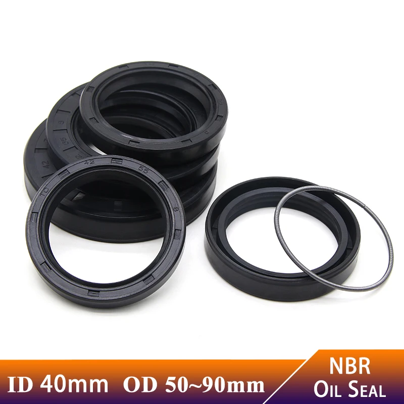 

1pcs ID 40mm NBR Oil Seal TC40-50/52/55/56/58/60/62/64/68/70/72/75/80/85/90-5/7/8/9/10/12mm Nitrile Rubber Shaft Double Lip