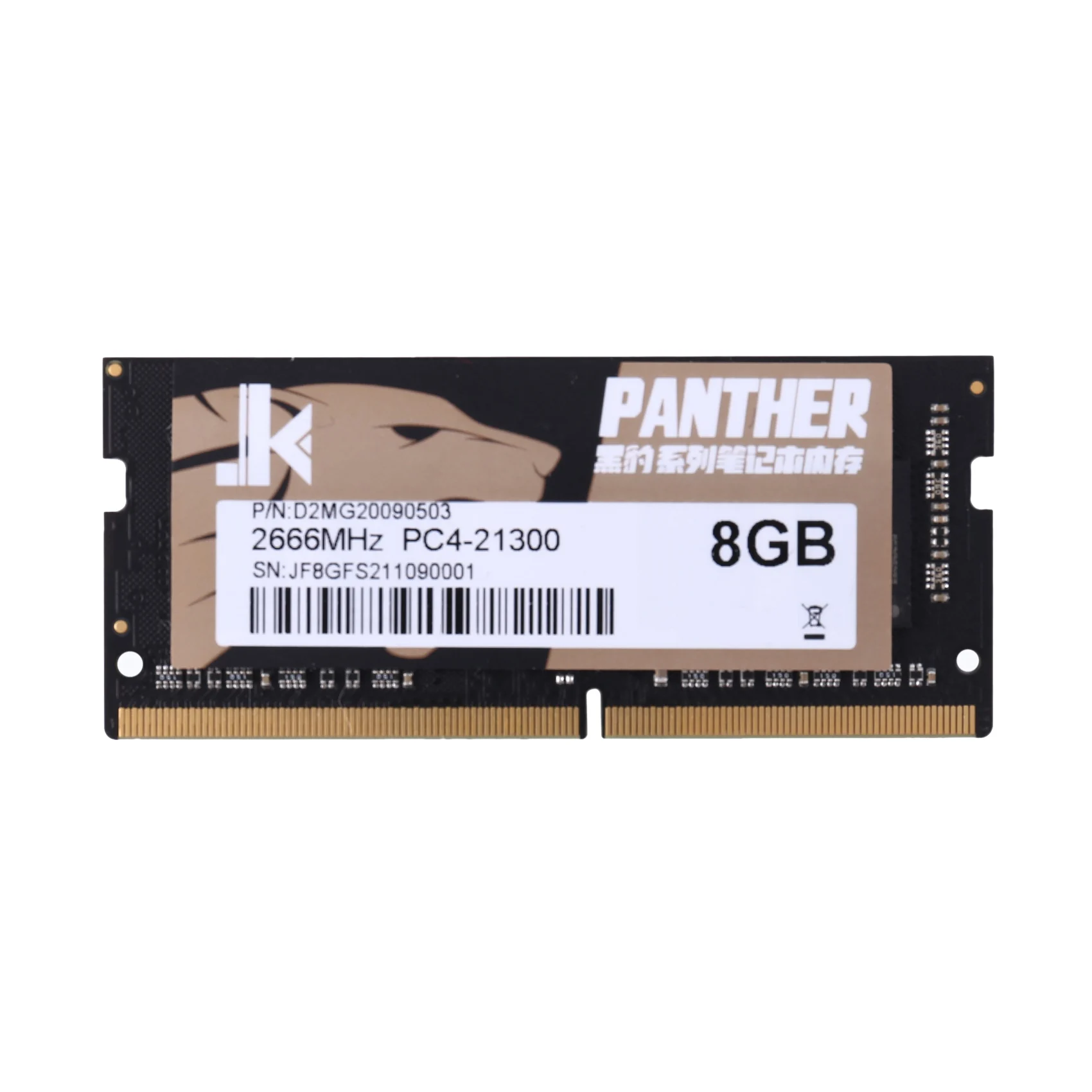 Панель памяти для ноутбука JK Black Panther NB, DDR4 2666 МГц, высокопроизводительная и стабильная панель памяти для ноутбука (8 ГБ)
Панель памяти для ноутбука JK Black Panther NB, DDR4 2666 МГц, высокопроизводительная и стабильная панель памяти для ноутбука (8 ГБ)