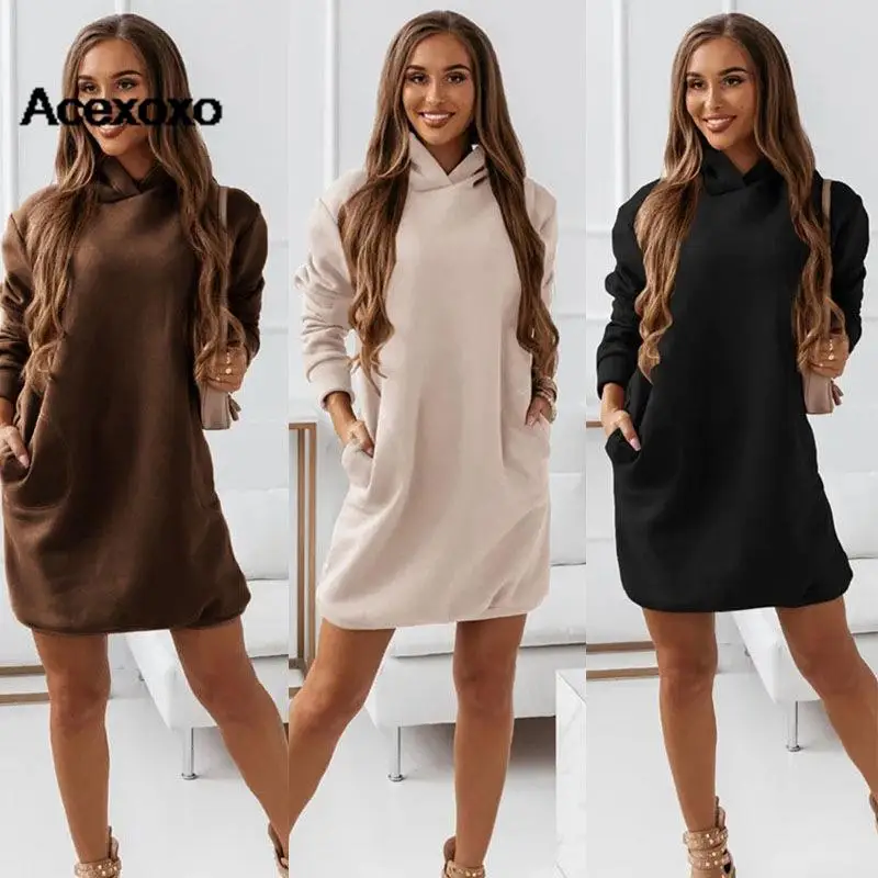 2023 autumn and winter new European and American women with hats hipster long sleeve solid color female dress
2023 autumn and winter new European and American women with hats hipster long sleeve solid color female dress