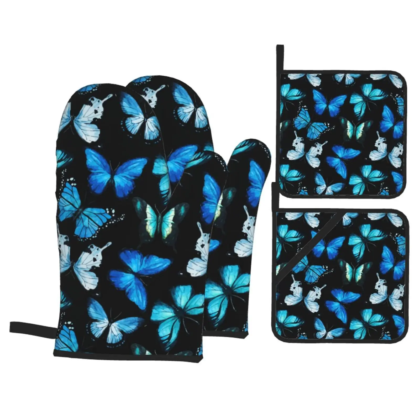 Thickened Insulated Microwave Gloves Baking Protector Gloves Blue Butterfly Tropical Theme Baking Animal Lover Kitchen Set of 4
Thickened Insulated Microwave Gloves Baking Protector Gloves Blue Butterfly Tropical Theme Baking Animal Lover Kitchen Set of 4