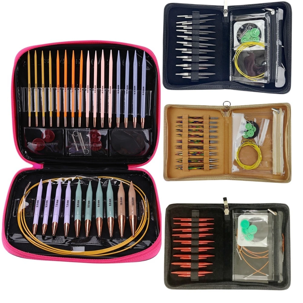 13 Pair Crochet Hook Circular Knitting Needles Set DIY Handmade Weaving Sewing Crafts Aluminum Home Art Craft Tool
13 Pair Crochet Hook Circular Knitting Needles Set DIY Handmade Weaving Sewing Crafts Aluminum Home Art Craft Tool