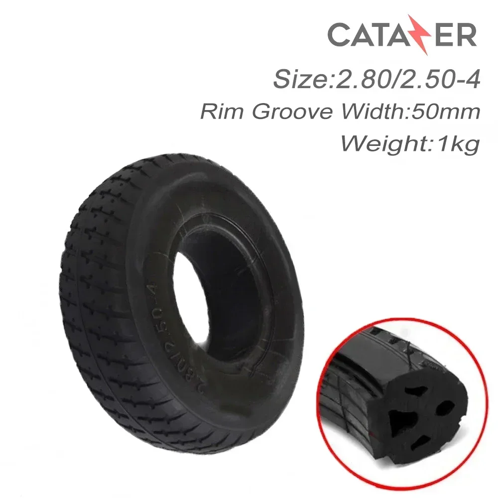 

2.80/2.50-4 Tire for 9 Inch Electric Scooter Solid Tire Wheelchair Trolley Trailer Tire Without Inner Tube Tyre