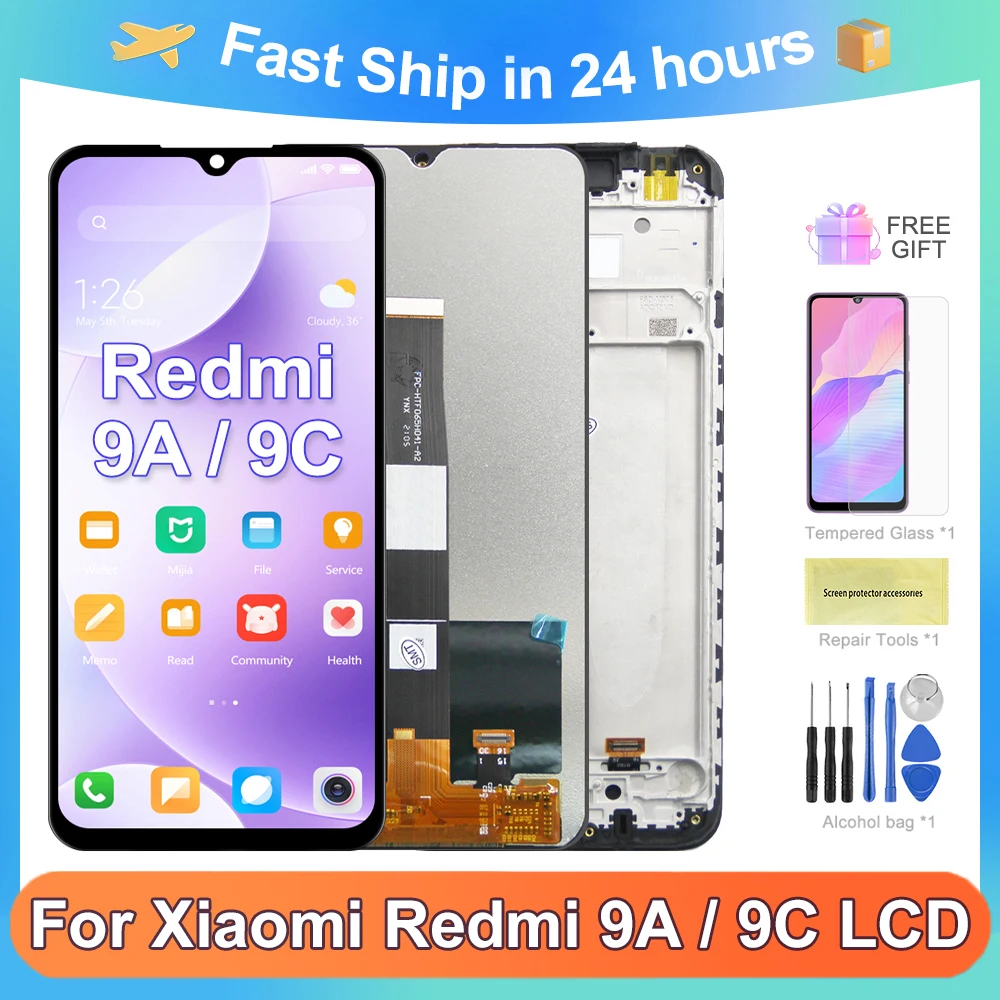 

For Xiaomi 6.53''Redmi 9A For Ori Redmi 9C M2006C3LG M2006C3LI LCD Display Touch Screen Digitizer Assembly Replacement