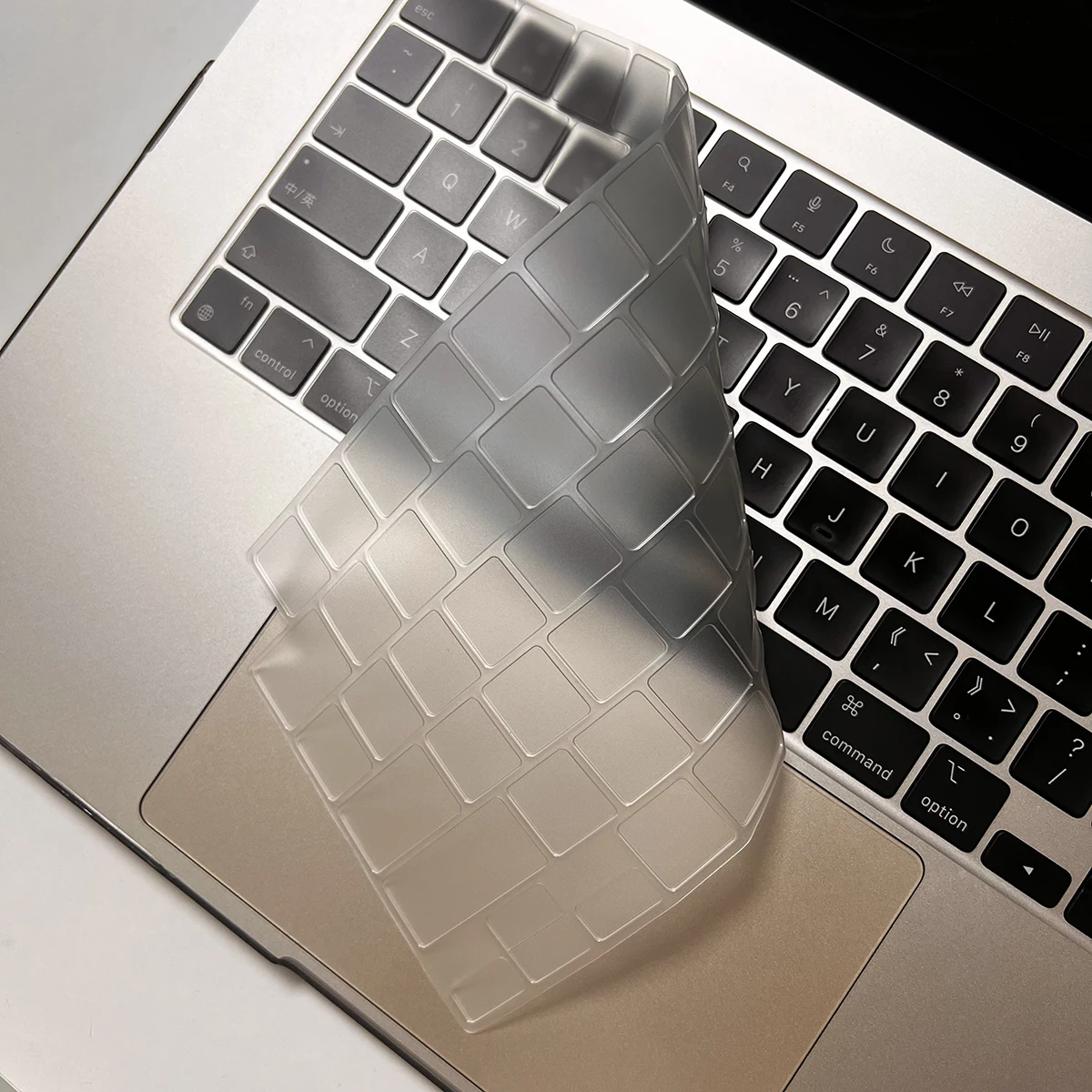 TPU Keyboard Cover Light Beige Ultra Thin Protector Compatible with For MacBook Air 15