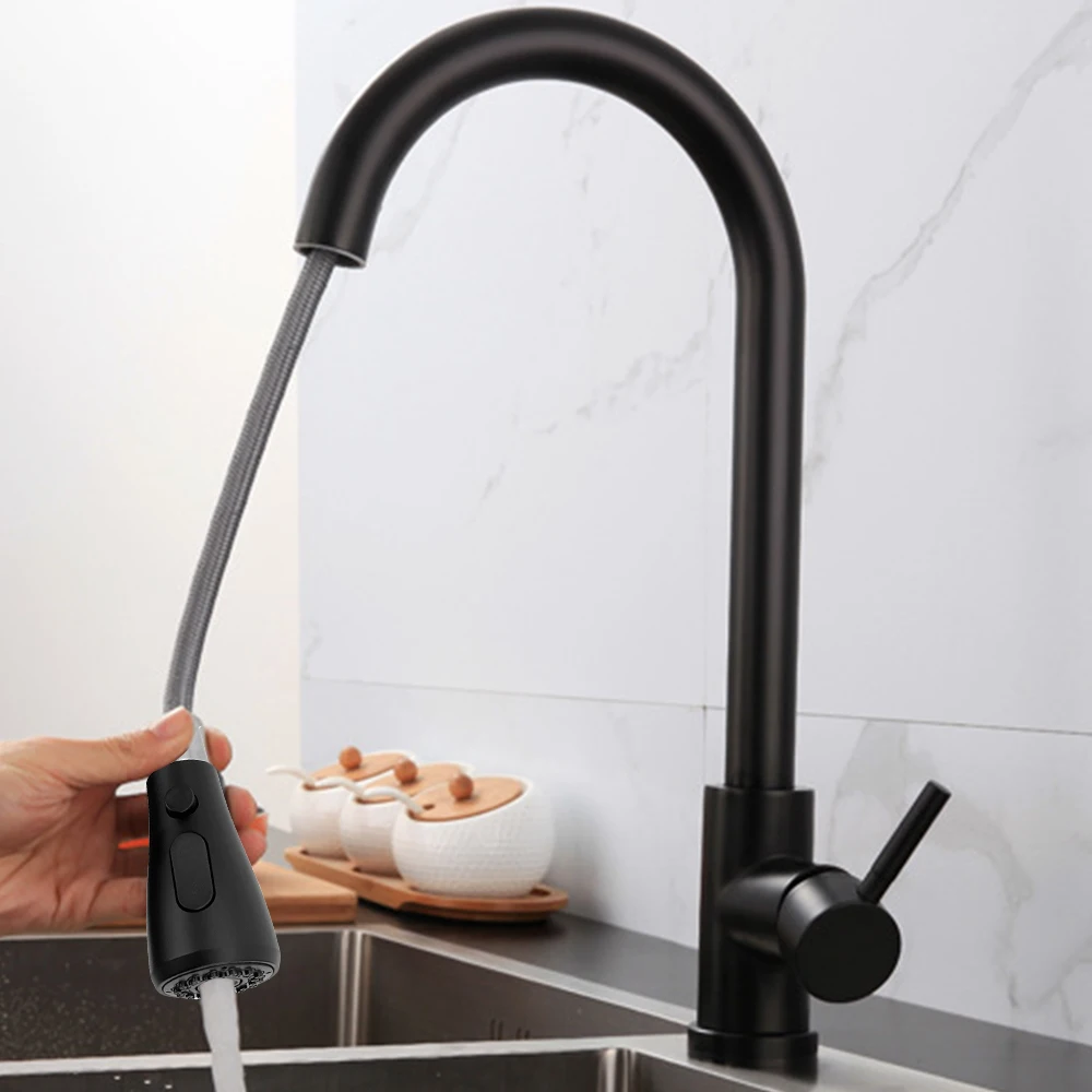 

Black/Silver Stainless Steel Kitchen Sink Hot Cold Taps Kitchen Faucet Smart Touch Sensor Faucets Mixer Tap 360 Degree Rotation