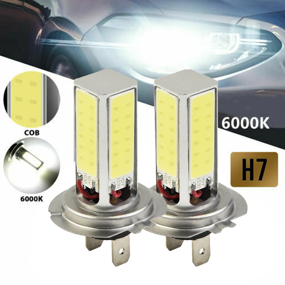 2 PCS H7 COB 12V 25W LED Headlight Bulbs Kit High Low Beam Super Bright 6000K White For Cars, Trucks, Motorcycles, SUVs, ATVs
2 PCS H7 COB 12V 25W LED Headlight Bulbs Kit High Low Beam Super Bright 6000K White For Cars, Trucks, Motorcycles, SUVs, ATVs