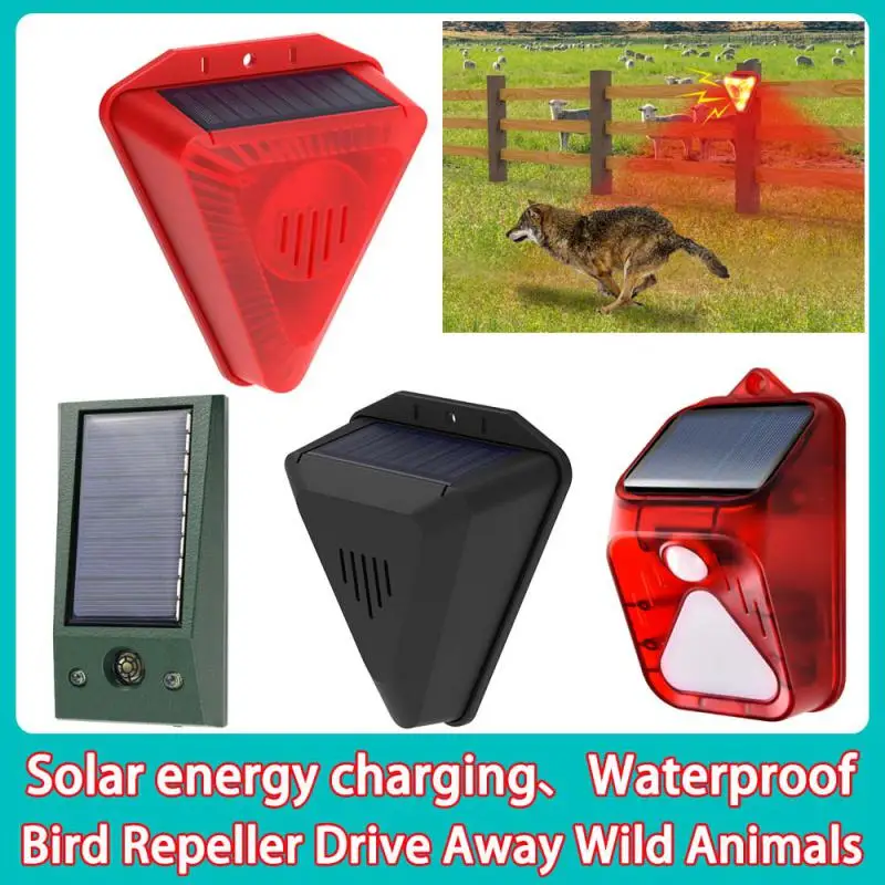 Solar Alarm Bird Repeller Animal Repellent Outdoor Drive Away Wild Animals Waterproof Alarm Security Protection Garden Farm 
Solar Alarm Bird Repeller Animal Repellent Outdoor Drive Away Wild Animals Waterproof Alarm Security Protection Garden Farm