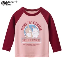 Spring Girls Long Sleeve Letter Tops Kids Clothes Cartoon Rabbits T Shirts Clothing for Children Casual Cotton Tees 2-7y blusas
Spring Girls Long Sleeve Letter Tops Kids Clothes Cartoon Rabbits T Shirts Clothing for Children Casual Cotton Tees 2-7y blusas