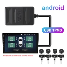 Car USB TPMS Tire Pressure Monitoring System Spare Tyre Internal External Sensor Temperature Alarm for Radio DVD Player Android
Car USB TPMS Tire Pressure Monitoring System Spare Tyre Internal External Sensor Temperature Alarm for Radio DVD Player Android