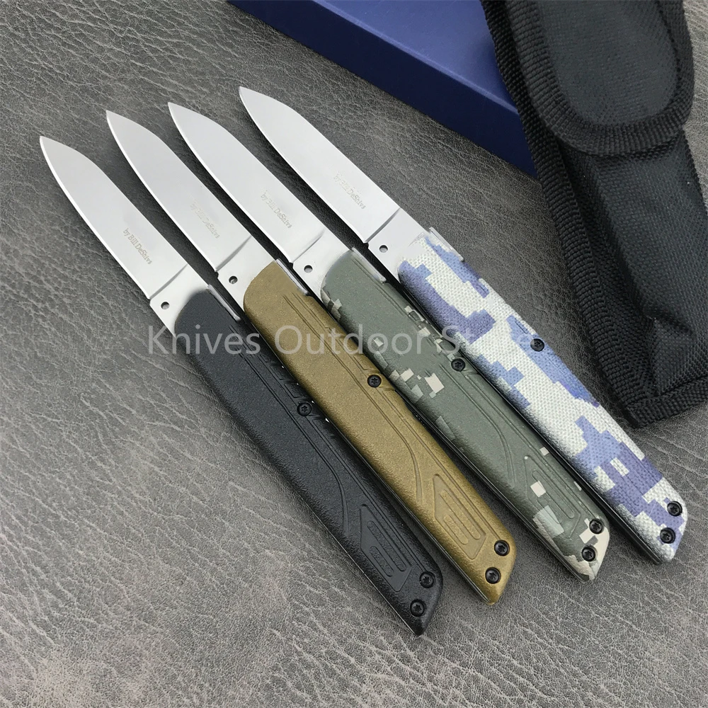 

New Survival Folding Knife 440C Blade ABS Handle Tactical Military Hunting Camping EDC Pocket Knives With Nylon Sheath Outdoor