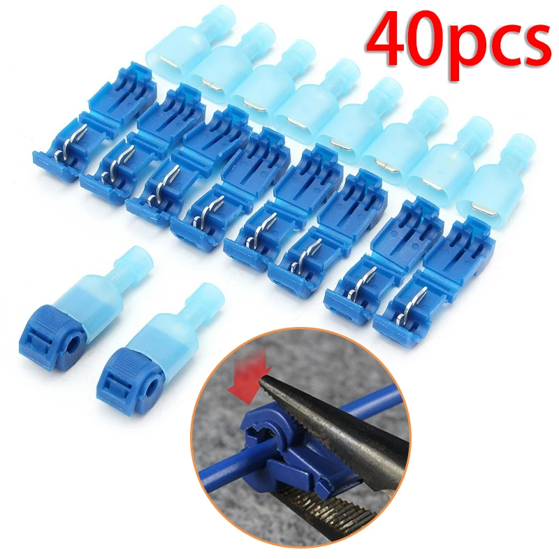 40Pcs Quick Electrical Cable Connectors Wire Terminals Crimp Electricity Parts For Tapping Into Wires To Test / Wire Connection
40Pcs Quick Electrical Cable Connectors Wire Terminals Crimp Electricity Parts For Tapping Into Wires To Test / Wire Connection