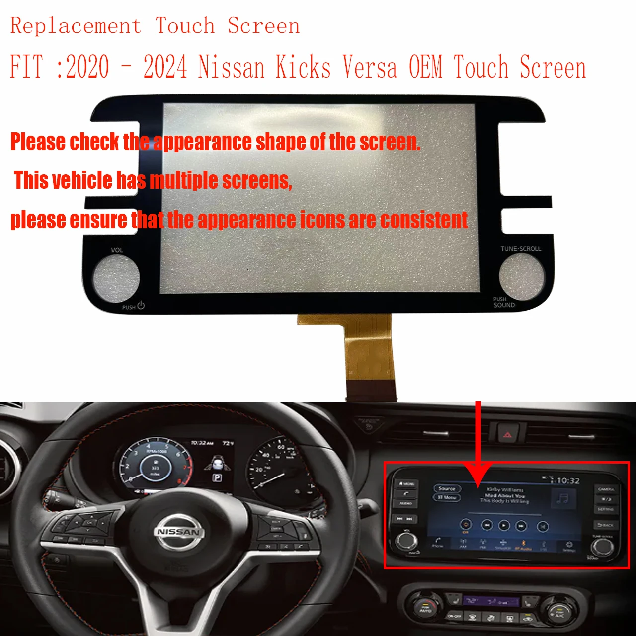 New Original Replacement Display 2020-24 FOR Nissan Kicks Versa OEM Touch Screen Multi Media
New Original Replacement Display 2020-24 FOR Nissan Kicks Versa OEM Touch Screen Multi Media