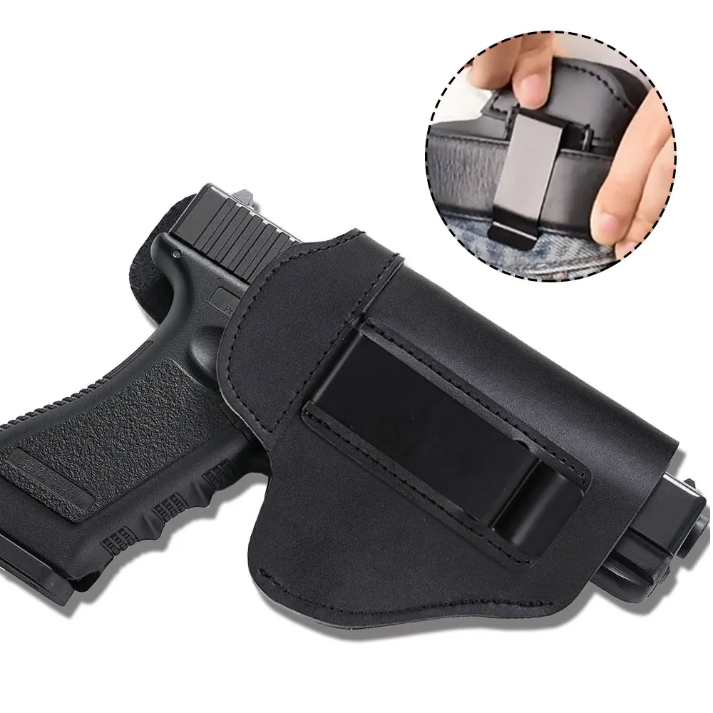 

Left RIGHT Tactical Leather Holster for Concealed Carry Airsoft IWB Gun Holsters for Glock 17 19 43X Sig P365 9mm for Hunting