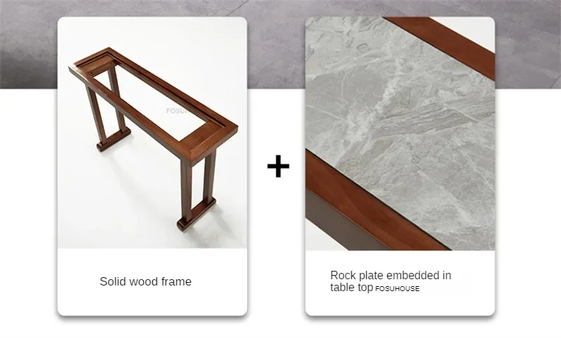 New Chinese Solid Wood Console Tables for Hallway Living Room Console Table Minimalist Light Luxury Corridor Rock Slab Entrance New Chinese Solid Wood Console Tables for Hallway Living Room Console Table Minimalist Light Luxury Corridor Rock Slab Entrance