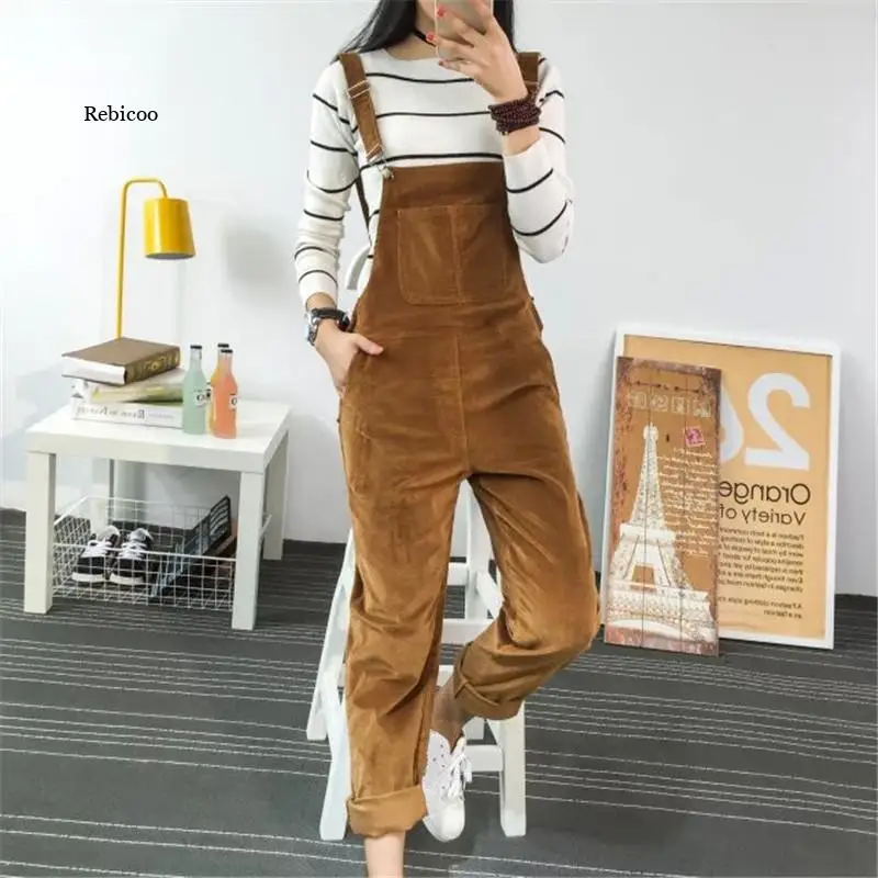 Spring Jumpsuits Women Slim Corduroy Overalls Women New Female Mori Girl Pocket Pants Cute Casual Jumpsuits
Spring Jumpsuits Women Slim Corduroy Overalls Women New Female Mori Girl Pocket Pants Cute Casual Jumpsuits