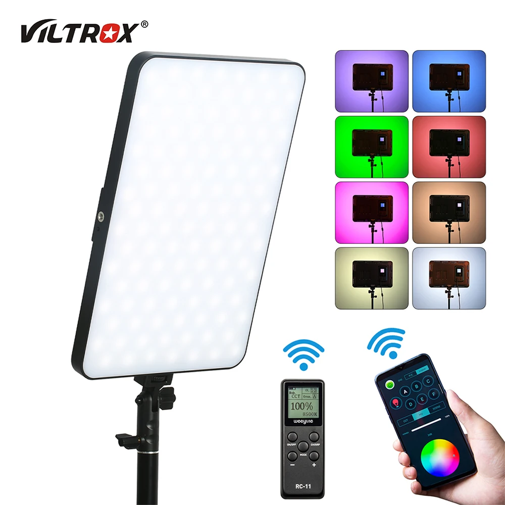 

Viltrox weeylite sprite40 sprite 40 40W RGB Video Light APP Wireless Remote Camera Color LED Light Board Slim Bi-Color Lights