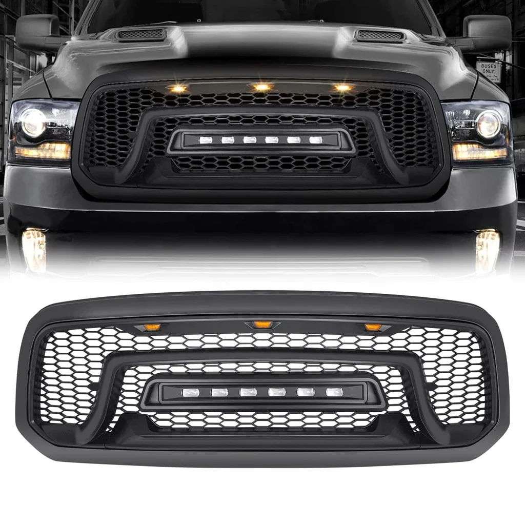 ABS 2013-2018 car front grille with light for dodge ram 1500
ABS 2013-2018 car front grille with light for dodge ram 1500