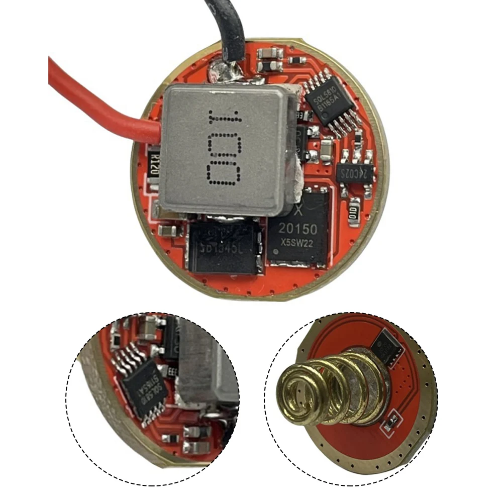 5A 6-12.6V Flashlight LED Driver 22mm XHP70 50 5 Mode Circuit Board Constant Current Metal Single Lithium Battery For XHP70
5A 6-12.6V Flashlight LED Driver 22mm XHP70 50 5 Mode Circuit Board Constant Current Metal Single Lithium Battery For XHP70