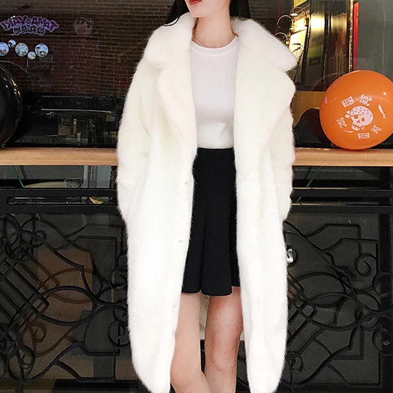 White Faux Fur Coat Oversize Winter Loose Long Women Jackets Luxury Mink Hair Thick Plush Warm Female Coats Outerwear Overcoat
White Faux Fur Coat Oversize Winter Loose Long Women Jackets Luxury Mink Hair Thick Plush Warm Female Coats Outerwear Overcoat