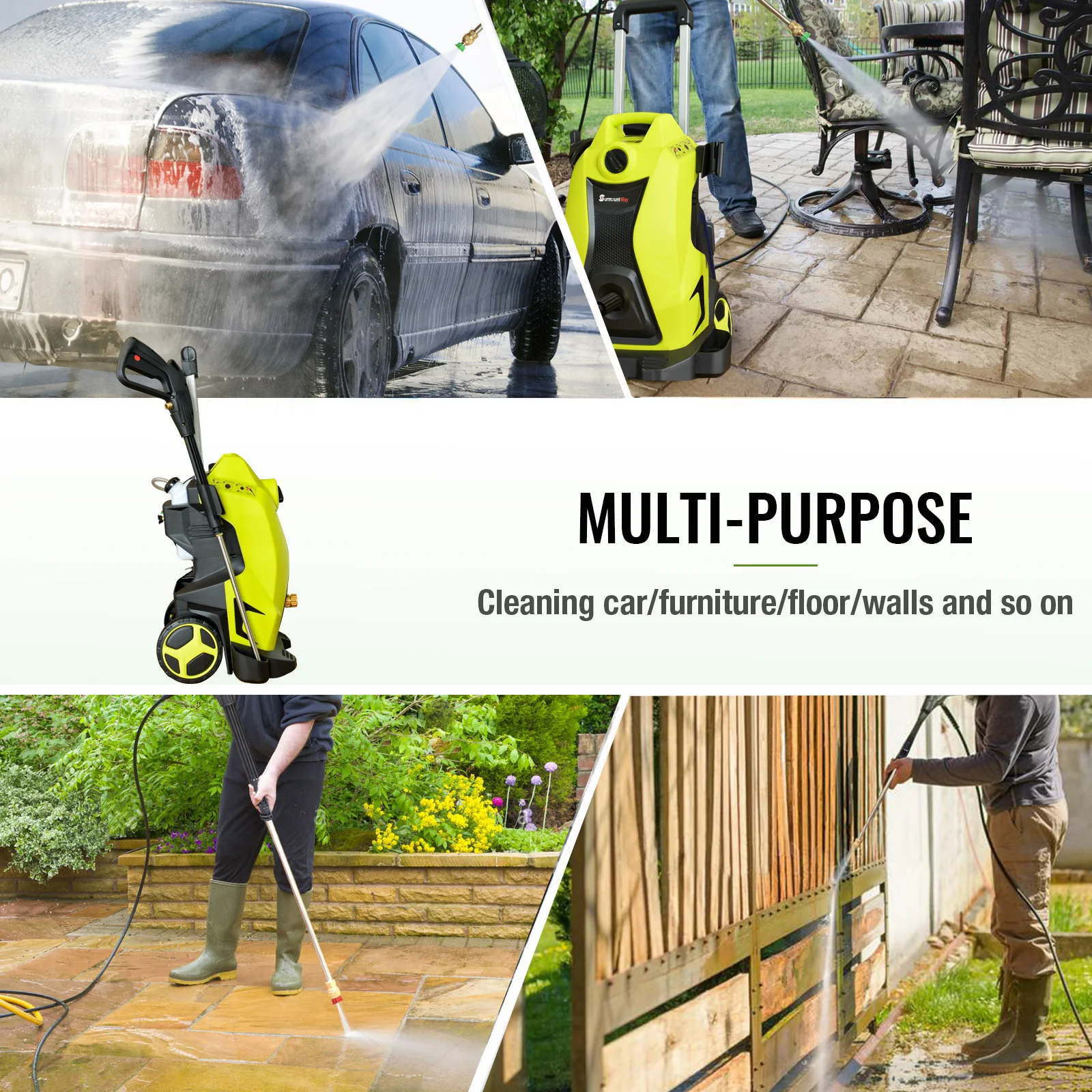 SurmountWay Electric Pressure Washer 2200 PSI 1.6 GPM Car Pressure Washers Powerful Water Pump for Household Garden Car Cleaning
SurmountWay Electric Pressure Washer 2200 PSI 1.6 GPM Car Pressure Washers Powerful Water Pump for Household Garden Car Cleaning