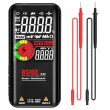 BSIDE S10 Digital Multimeter LCD 9999 Counts Smart DC AC Voltage Capacitor Tester Ohm Diode NCV Hz Multimeter Black
BSIDE S10 Digital Multimeter LCD 9999 Counts Smart DC AC Voltage Capacitor Tester Ohm Diode NCV Hz Multimeter Black