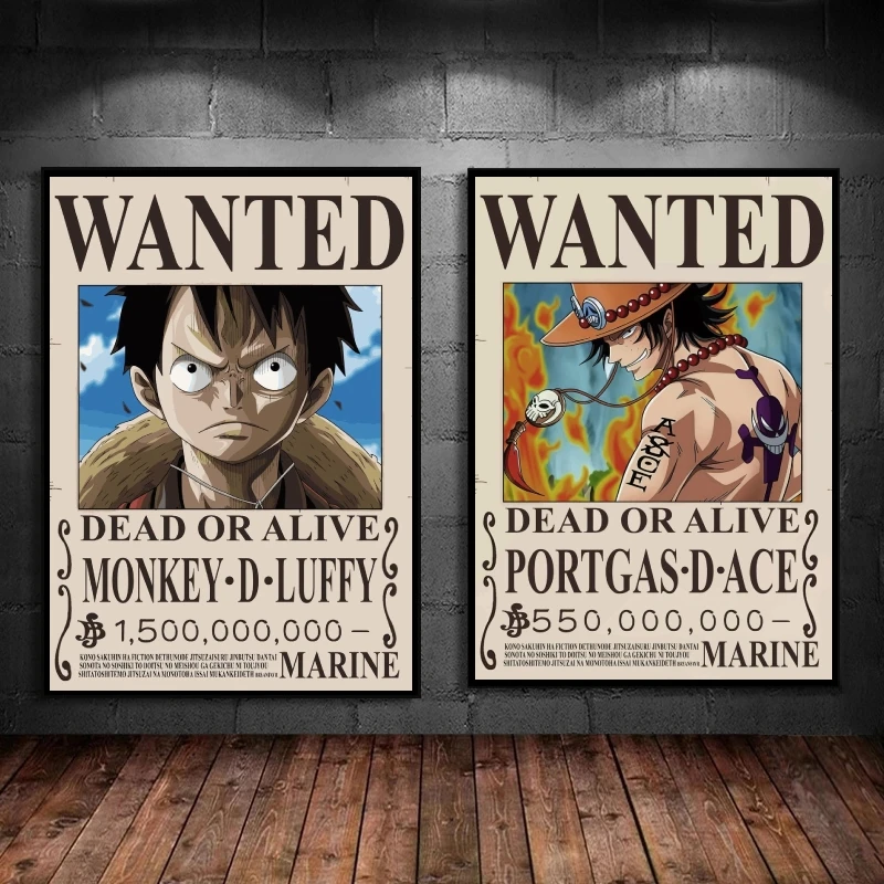 Canvas Painting Manga One Piece Anime Figure Monkey D Luffy Portgas D Ace Wanted HD Print Poster Wall Art Home Decor Gifts 
Canvas Painting Manga One Piece Anime Figure Monkey D Luffy Portgas D Ace Wanted HD Print Poster Wall Art Home Decor Gifts