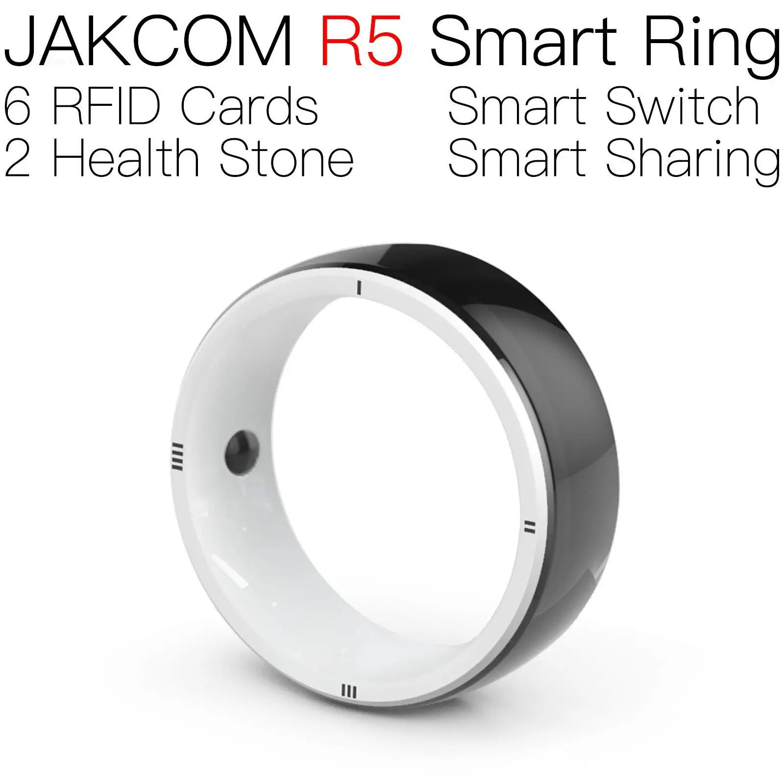 

JAKCOM R5 Smart Ring New arrival as tag tessera anti rfid fob key blank smartcard dual sticker store black nfc pvc card alien