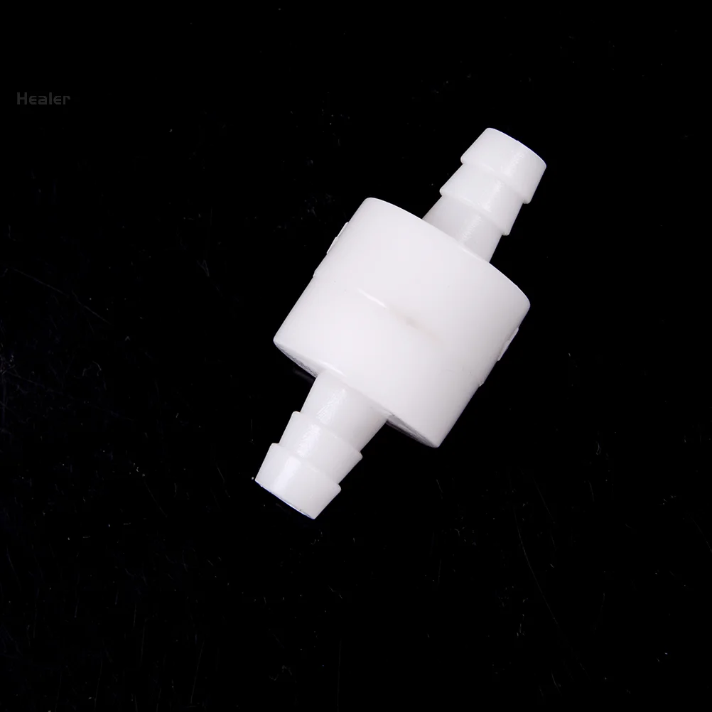 

1/4" 1PC White 8mm Plastic One Way Inline Check Valve Fuel Gas Liquid Water Suitable for water petrol diesel oils