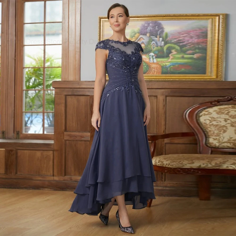 Exquisite Mother of the Bride Dresses 2024 A-Line Scoop Wedding Guest Dresses Chiffon Appliques Beading Evening Gowns 
Exquisite Mother of the Bride Dresses 2024 A-Line Scoop Wedding Guest Dresses Chiffon Appliques Beading Evening Gowns