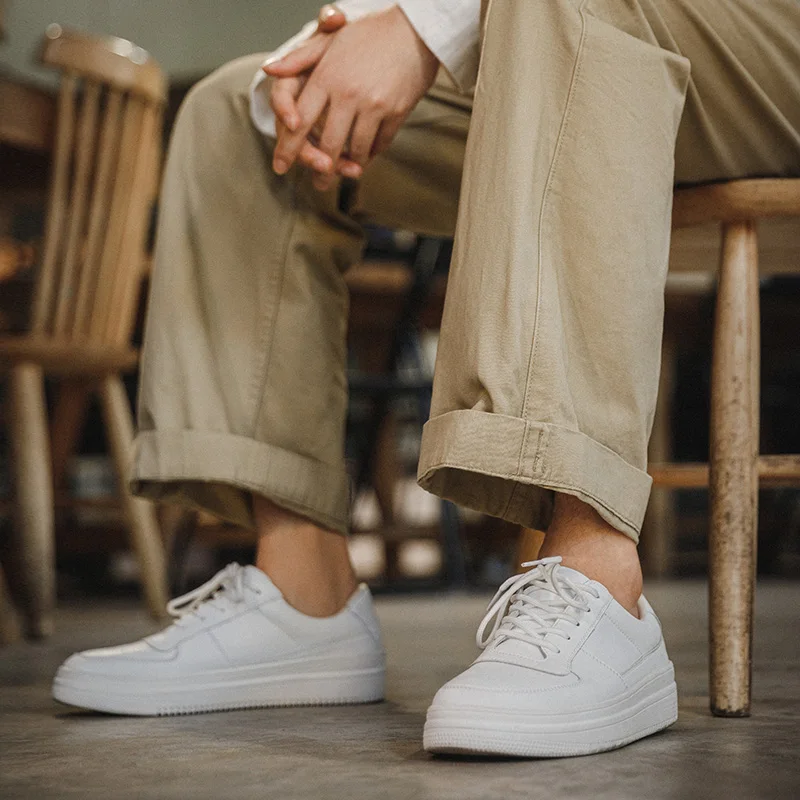 Maden 2023 Summer Breathable White Shoes for Men Casual Thick Bottom Skateboard Sneakers Fashion Leather Tennis Sports Shoes
Maden 2023 Summer Breathable White Shoes for Men Casual Thick Bottom Skateboard Sneakers Fashion Leather Tennis Sports Shoes