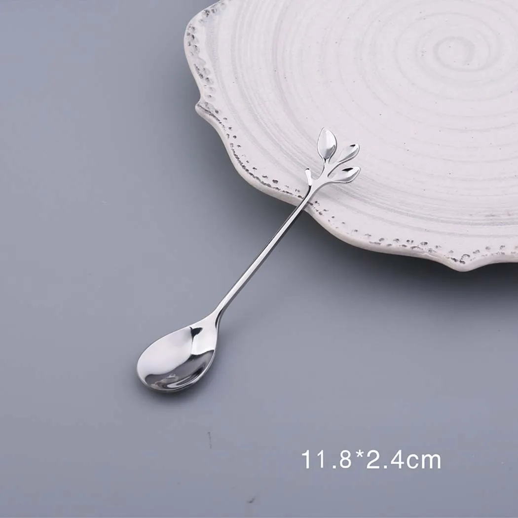 Cute Spoon Creative Dessert Teaspoon Appetizers Cocktail Coffee Leaf Desserts Mini Cake Olives Stainless Steel
Cute Spoon Creative Dessert Teaspoon Appetizers Cocktail Coffee Leaf Desserts Mini Cake Olives Stainless Steel
