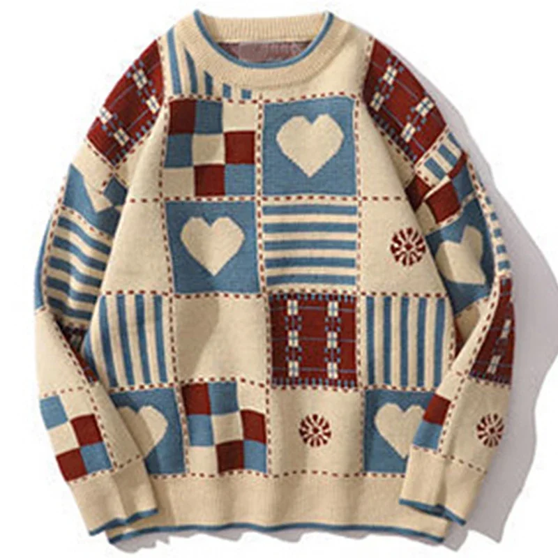2023Love Knitted Sweater Mens Hip Hop Streetwear Harajuku Retro Japanese Style Vintage Sweater Autumn Women Knitwears Pullovers
2023Love Knitted Sweater Mens Hip Hop Streetwear Harajuku Retro Japanese Style Vintage Sweater Autumn Women Knitwears Pullovers