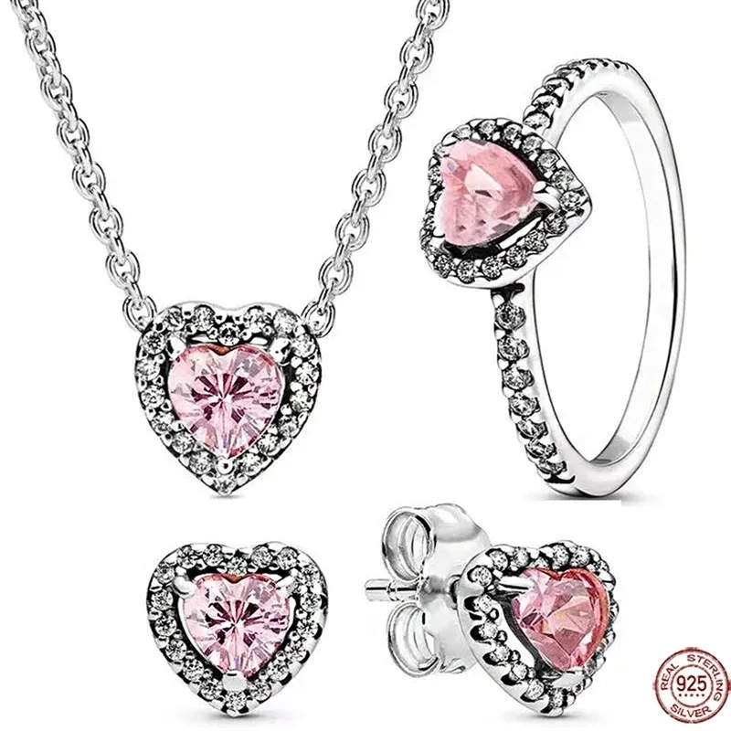 

Серьги-кольца из серебра 925 пробы с розовыми кристаллами