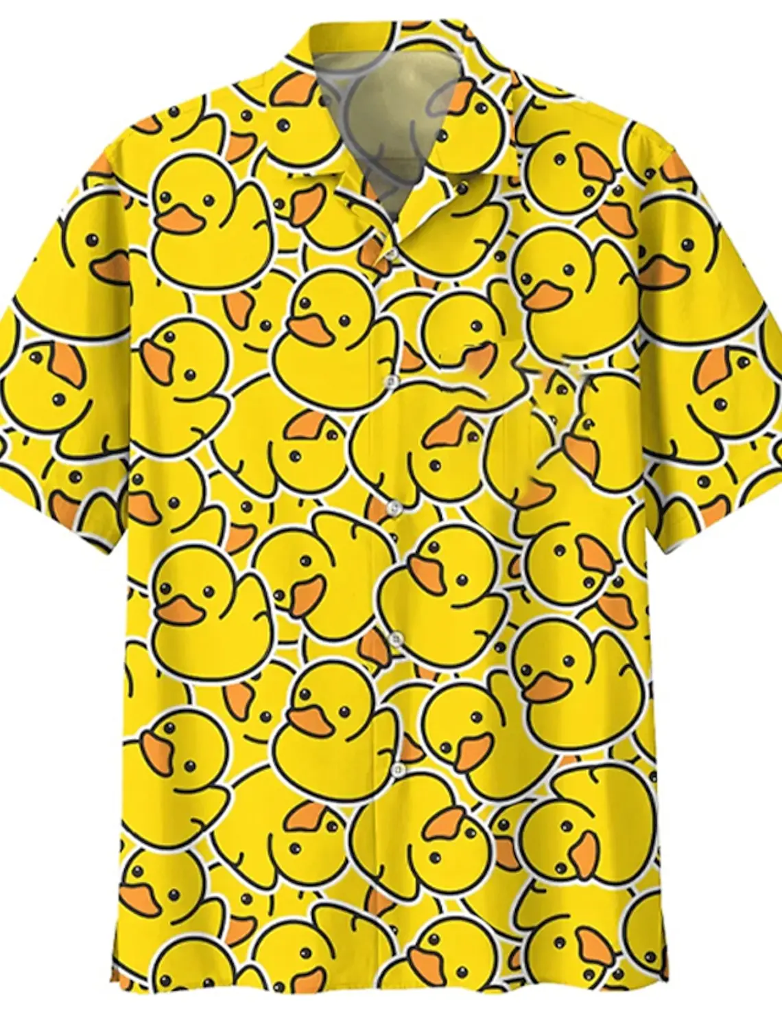 

Men's Shirt Summer Hawaiian Shirt Button Down Shirt Animal Graphic Prints Duck Turndown 3D Print Short Sleeve Print Clothing